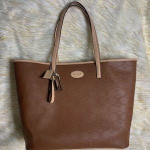 COACH Metro Embossed Leather Tote (F31944)